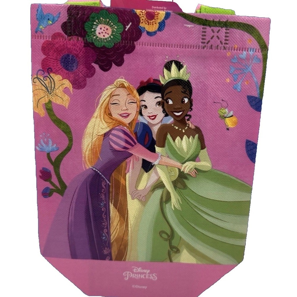 Disney Princess Gift Bag Tote 2 Pack Reusable Rapunzel Tiana Merida Totes